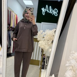 ÇITÇITLI KANGURU CEPLİ SPOR TAKIM KAHVE