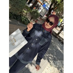 ÇITÇITLI KOT TAKIM LACİVERT 7393