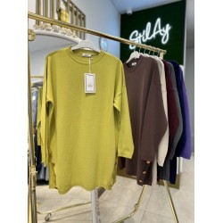 ÇİFT YAN VEREV TUNİK YAĞ YEŞİLİ 