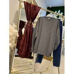 ÇİFT YAN VEREV TUNİK ANTRASİT