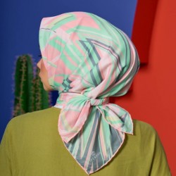 MARRAKECH SOFT EŞARP SOFT YEŞİL PEMBE