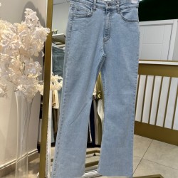 KESİK PAÇA İSPANYOL KOT PANTOLON AÇIK MAVİ