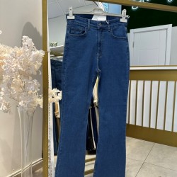 KESİK PAÇA İSPANYOL KOT PANTOLON KOYU MAVİ