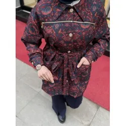 ETNİK DESEN GÖMLEK KAP BORDO